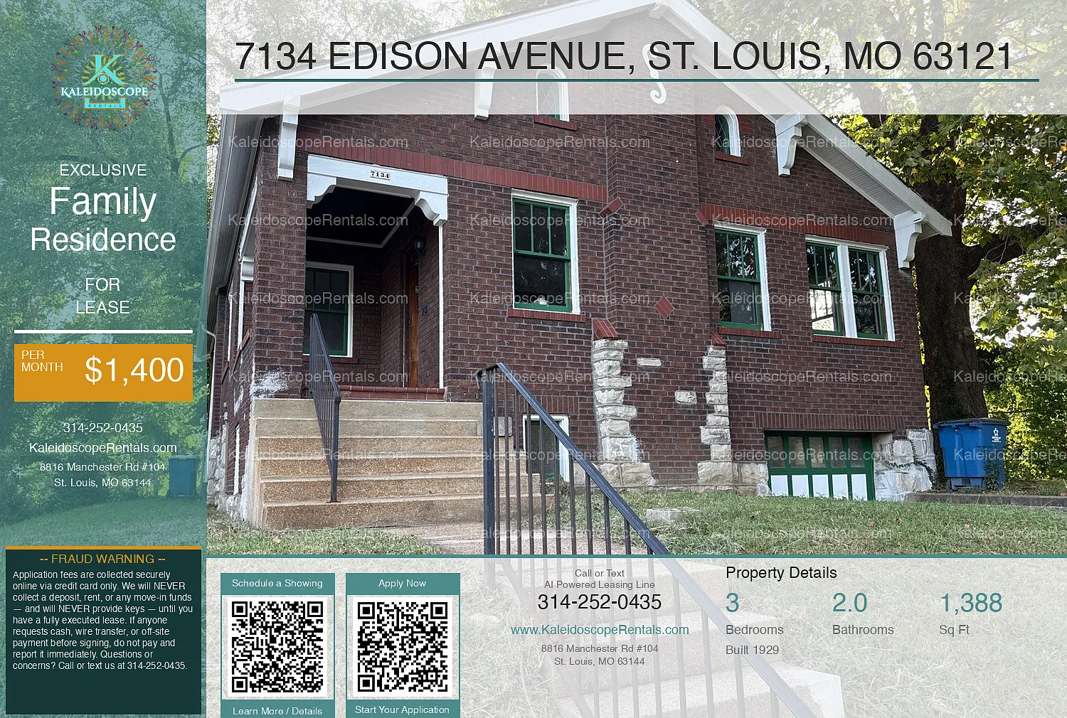 3 bed, 2.0 bath, 1338 sqft, $1,400 — Photo 1