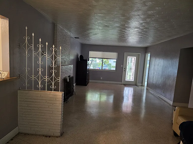 View from dining room to front door