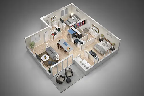 Floor plan Two Bedroom