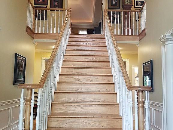 Main entry center stairs