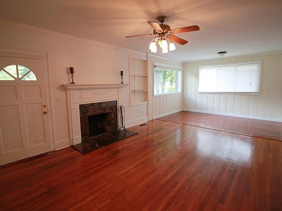 Large living room with fireplace