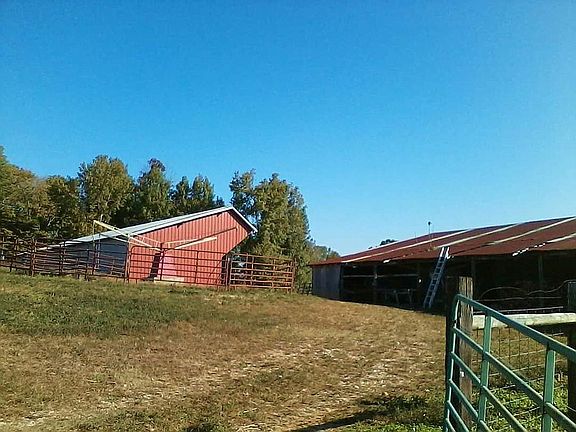 Main barn, tool shed, walker