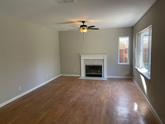 Living room, new fireplace mantle
