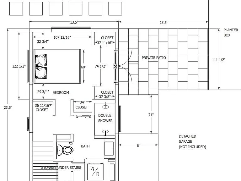 Lower Level Floor Plan w/ measurements