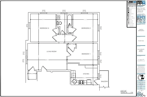 Floor plan 3 Bedroom 1 Bathroom