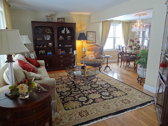 The living room is open to the dining room.