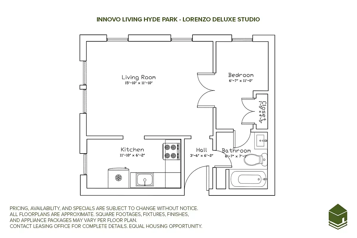 Floor plan Lorenzo Deluxe Studio