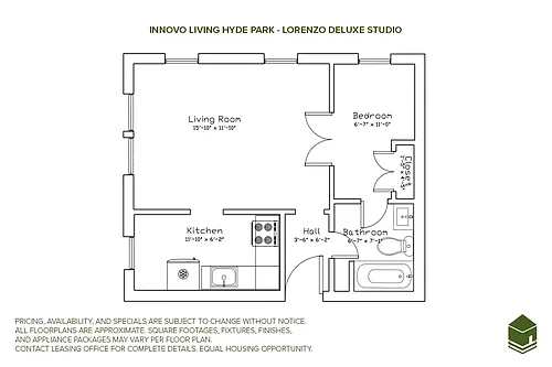 Floor plan Lorenzo Deluxe Studio