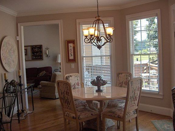 Enjoy family meals in the roomy bright breakfast area overlooking deck