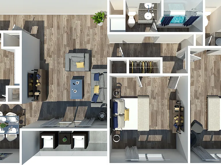 2 Bedroom 2 Bedroom
