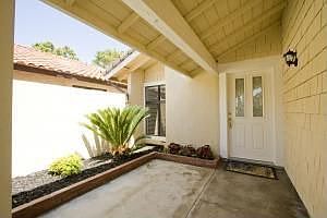 Nicely landscaped entry to your home