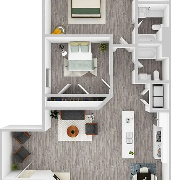 2 Bedroom | 2 Bath | 1000 SF 2 Bedroom | 2 Bath | 1000 SF