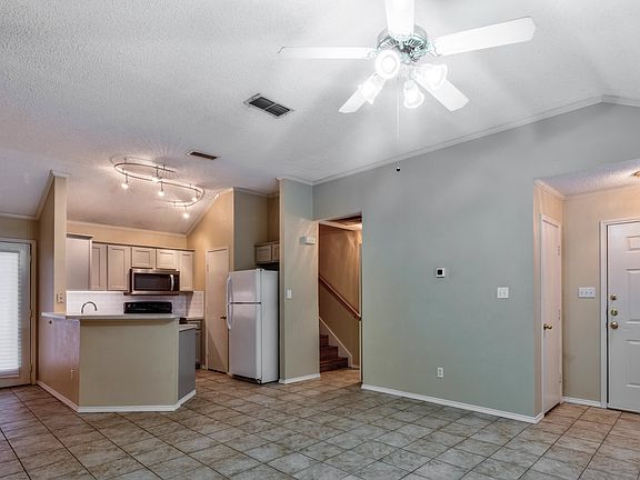 kitchen and living areas