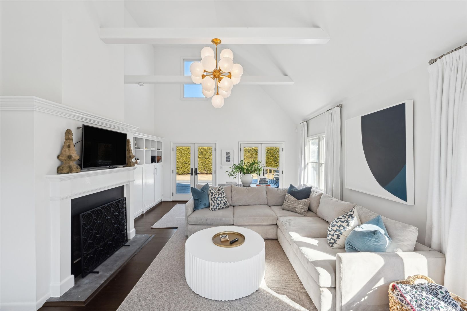  Formal Gathering Room with Fireplace