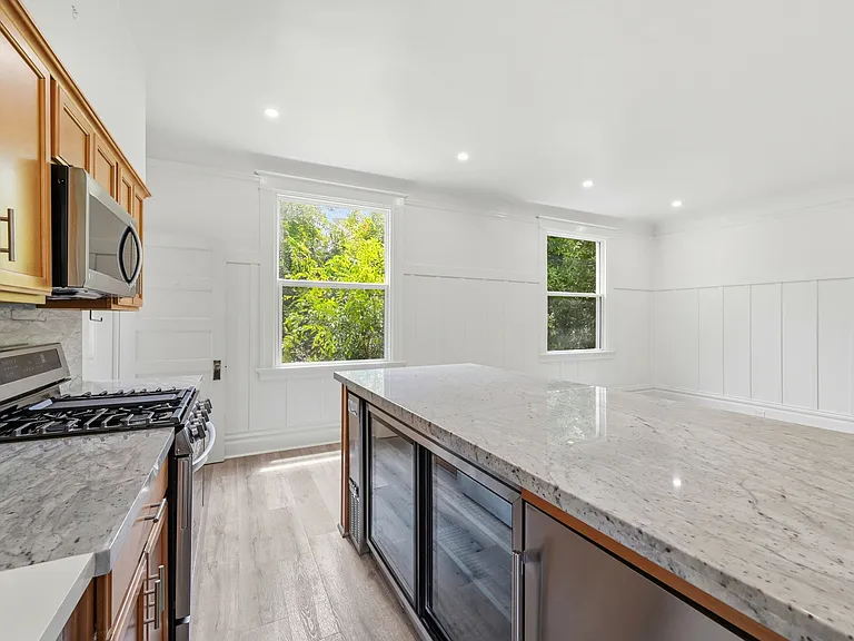 Kitchen Island Back View (Fridge & Freezer tucked under island)