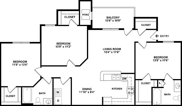 3 Bed 2 Bath | 1467 sqft 3 Bed 2 Bath | 1467 sqft