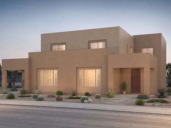 Contemporary exterior of the Saguaro townhome