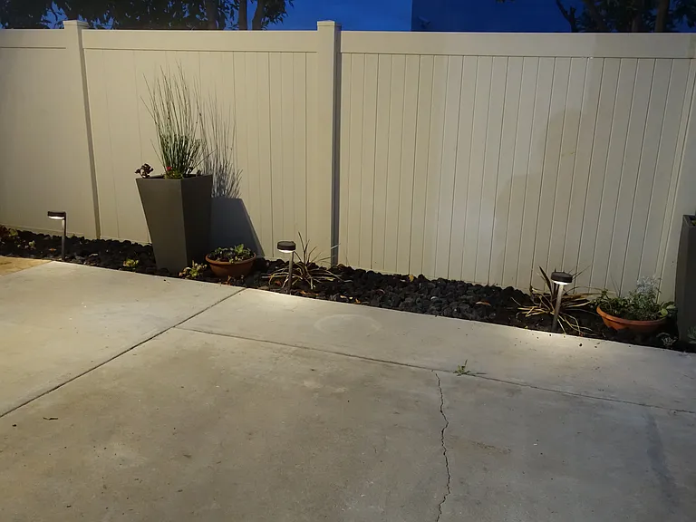 Enclosed Patio: Solar pathway lights