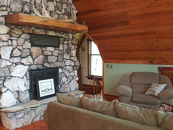 Main level fireplace