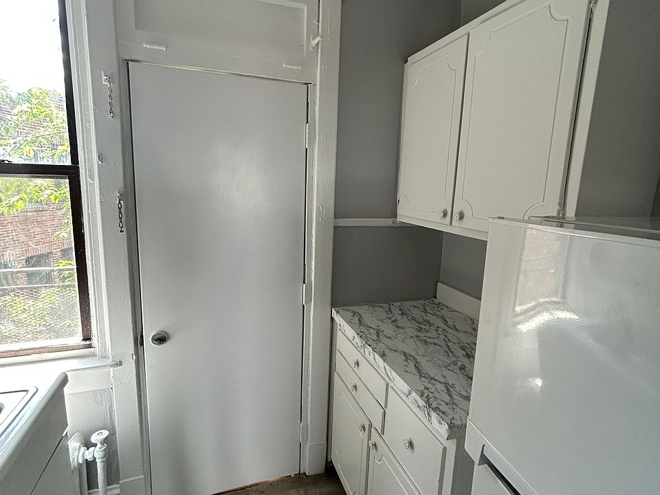 Back door, counter & fridge