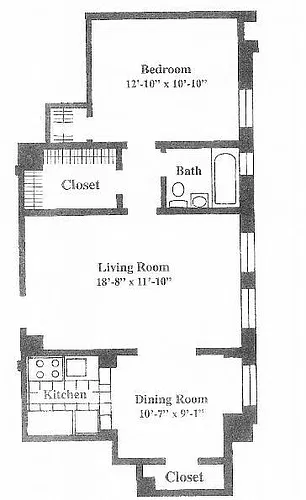 Floor plan One Bed 06 tier