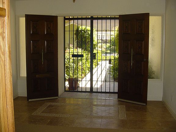 Travertine entryway
