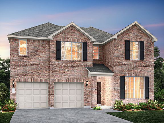 The San Marcos, a 2-story new construction home with shutters, shown with Home Exterior A