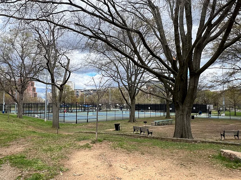 Tennis anyone? How about basketball, softball, frisbee, soccer, and family-friendly spaces like a spray park and playground?