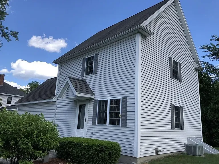 View of front door from back yard