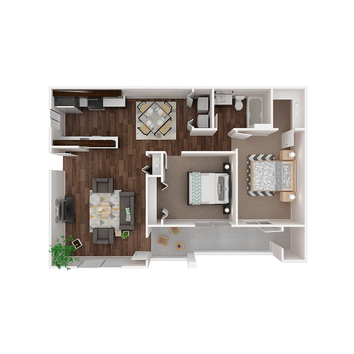 Floor plan Muir 2x1