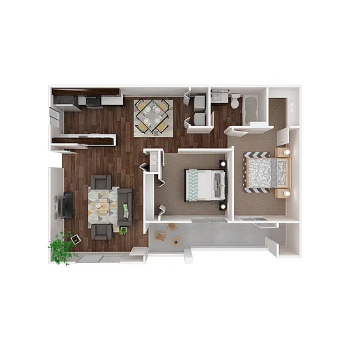 Floor plan Muir 2x1