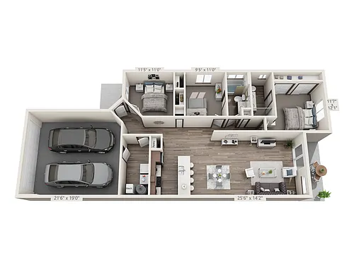 Floor plan 3x2- 1366 Duplex