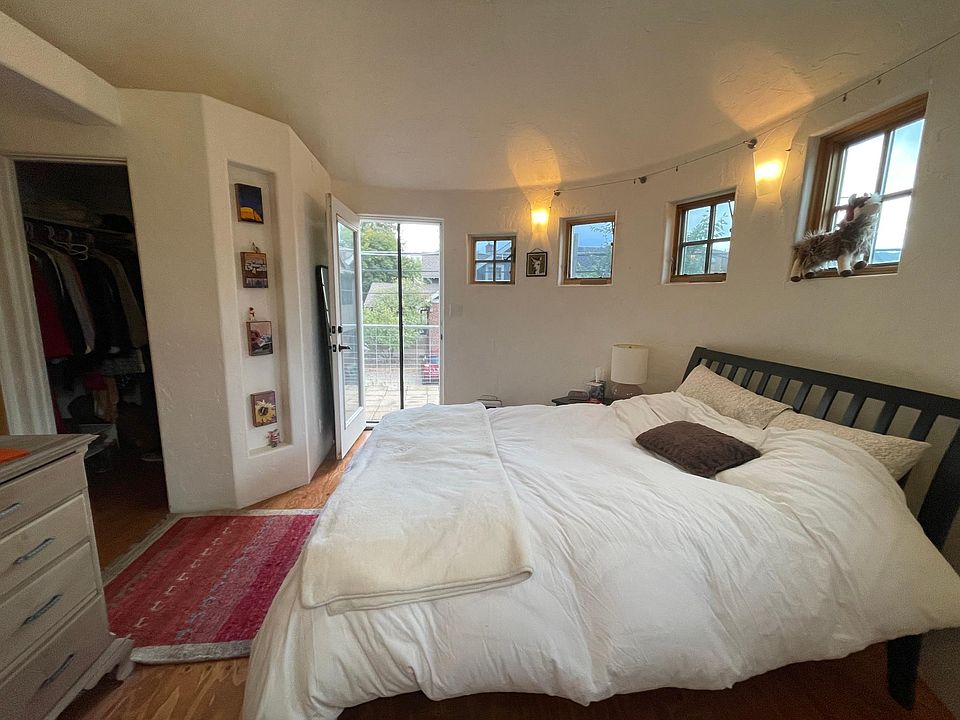 View from bedroom out to patio