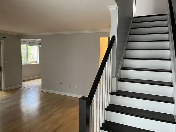 First Floor: Living Room and Stairs.