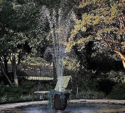 Fountain on spa edge