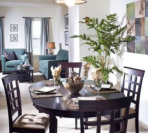 dining area and breakfast bar