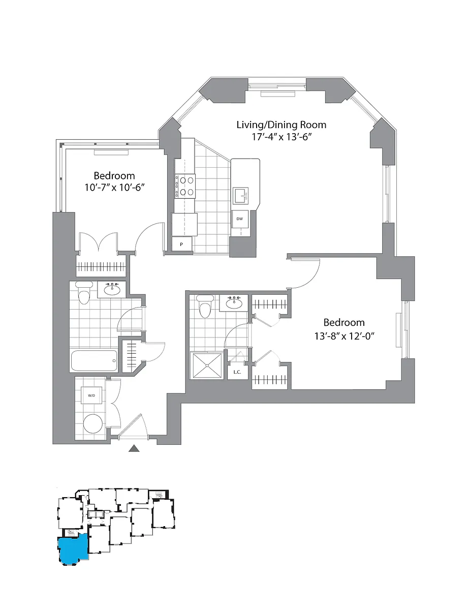 Floor plan B1R - Renovated