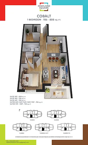 Floor plan 1 Bedroom