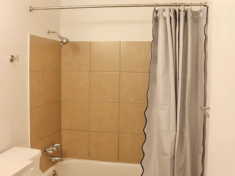 Upstairs shower - new toilet & shower head.