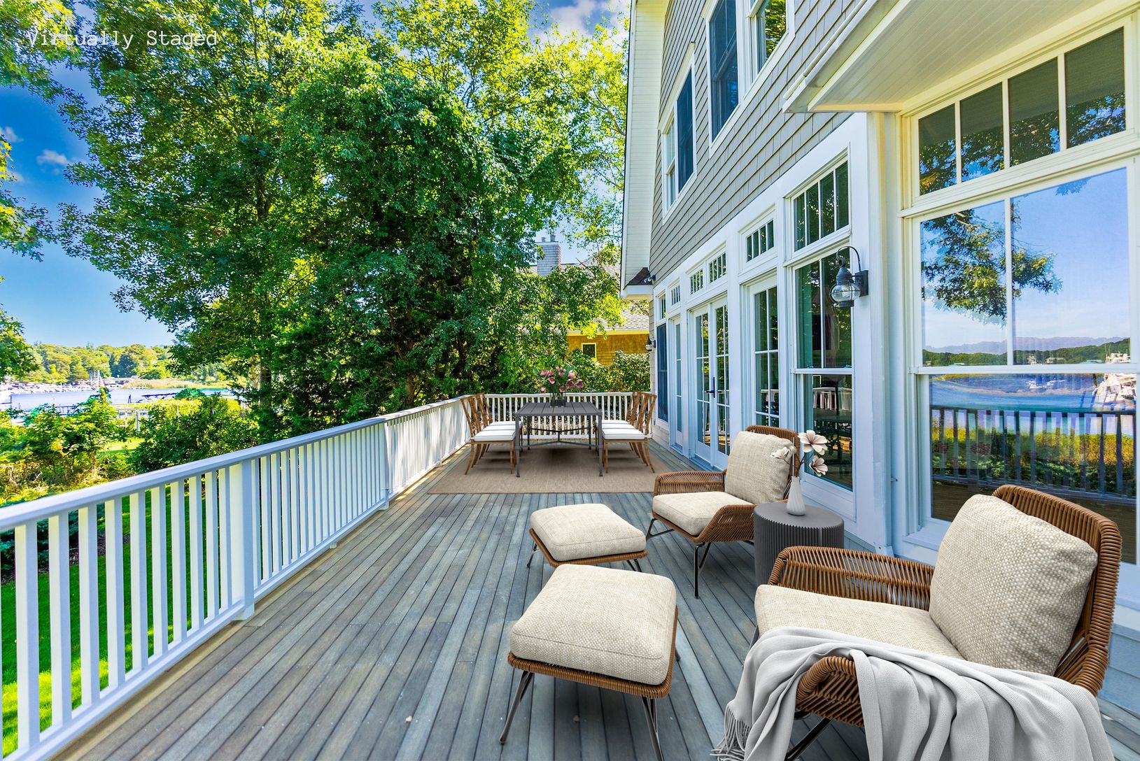 Waterfront Virtually Staged Deck