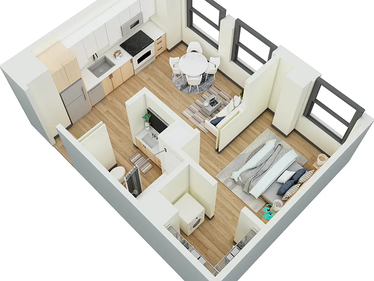 1 Bedroom, 1 Bath- D 1 Bedroom, 1 Bath- D
