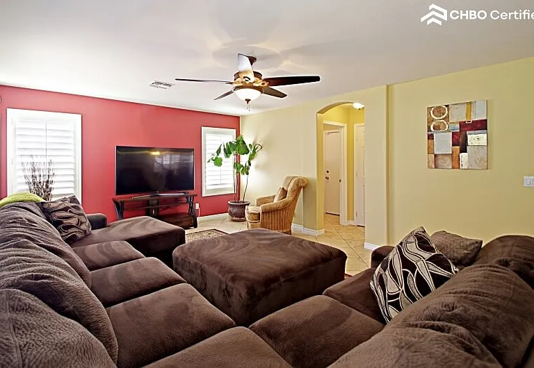LCD smart TV in the living room space