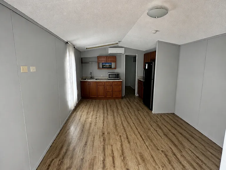 Living room and kitchen area