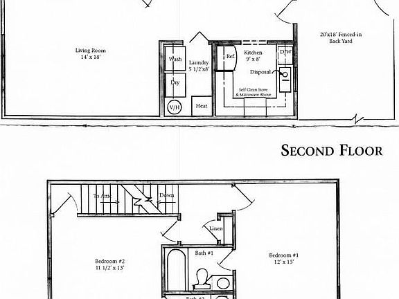Floor plan of our Katharine Court Townhomes