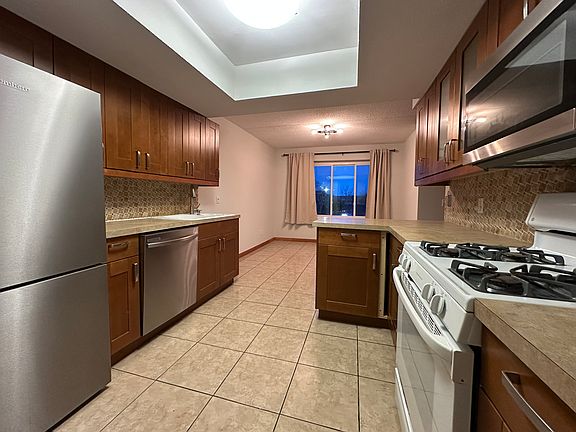 Kitchen with updated appliances.