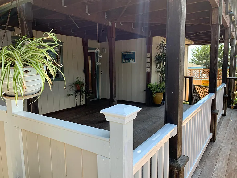 deck area leading to front door
