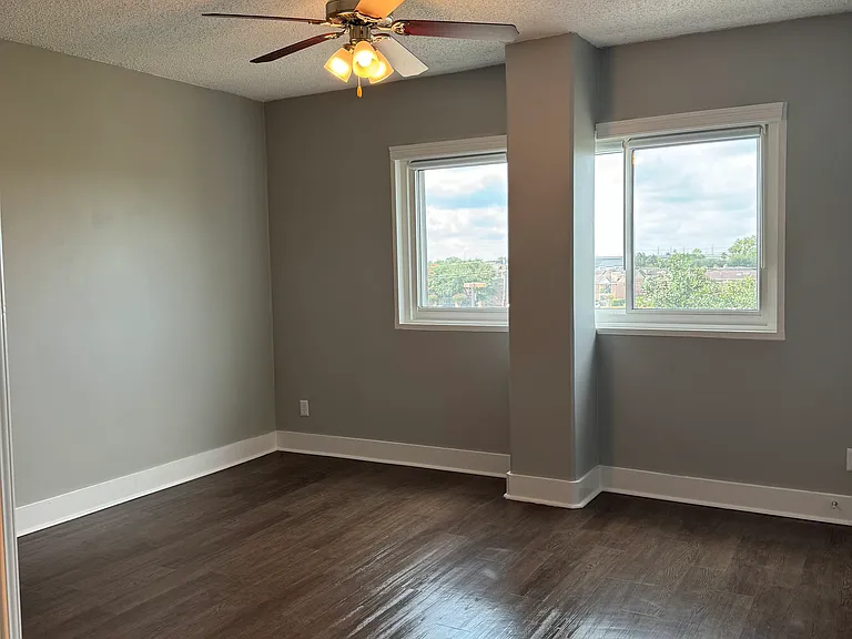 C- Floor plan bedroom with great natural lighting and plenty of space for a king size bed.