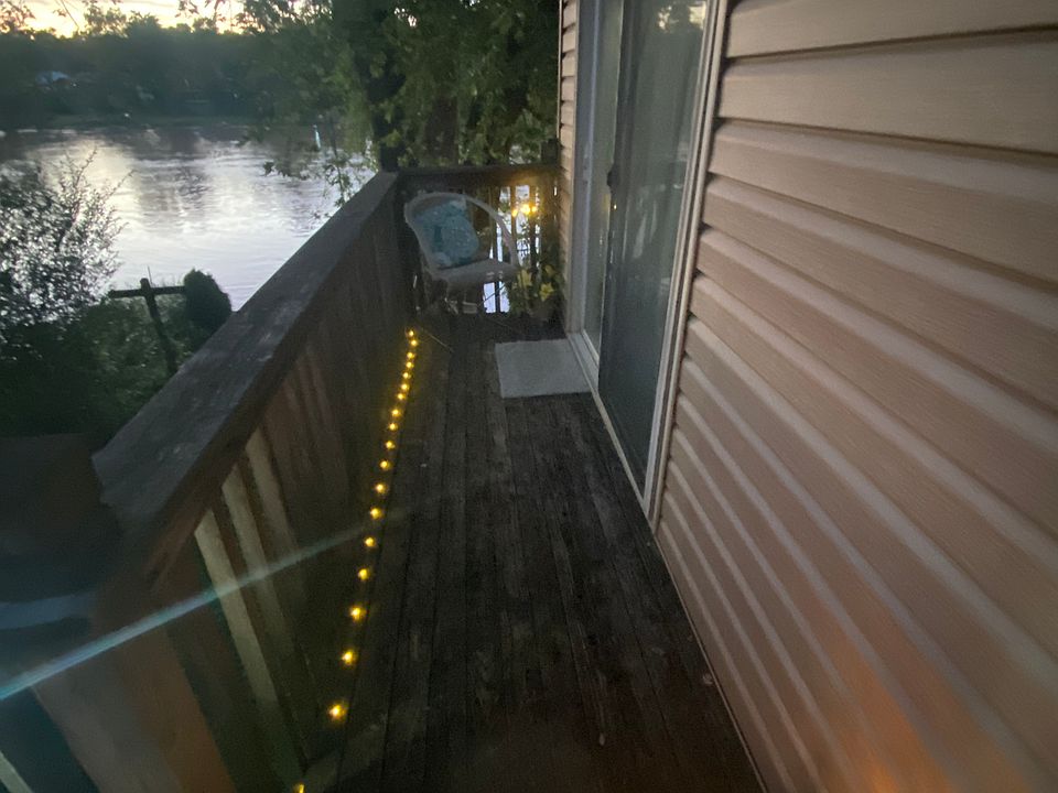 Private Balcony overlooking the River
