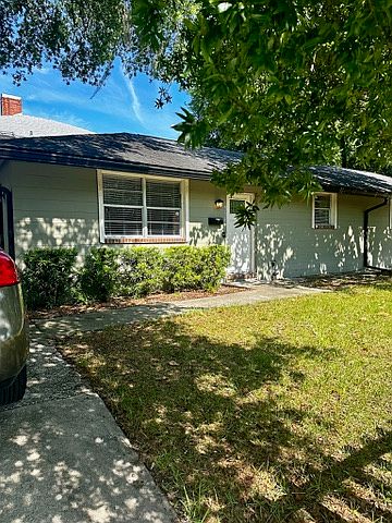 Front door and driveway