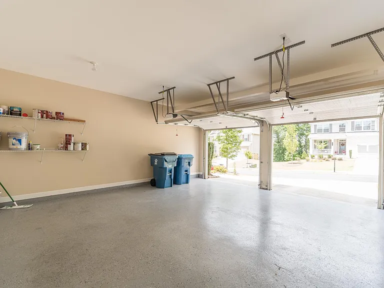 2-car Garage with epoxy flooring
